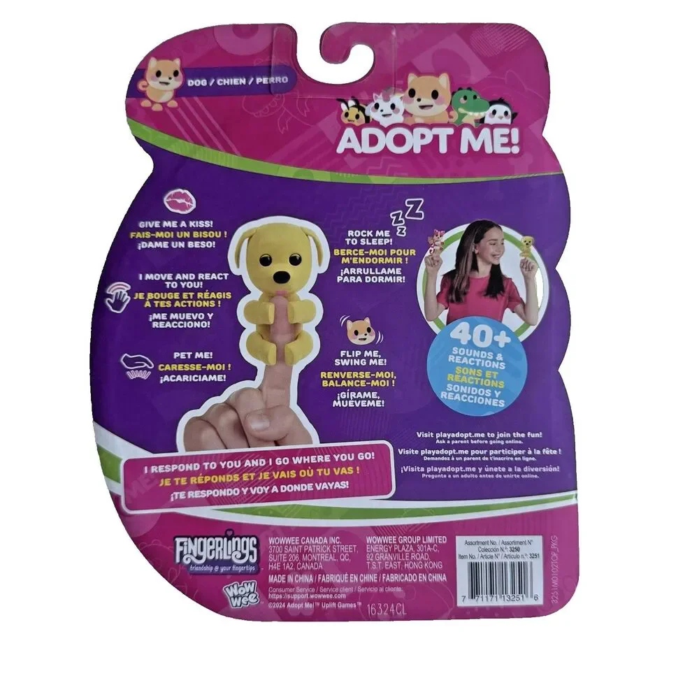 Fingerlings ADOPT ME Interactive Dog 40+ Sounds and Reactions Tan 5+ Years NEW